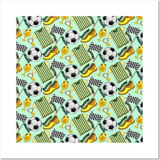 Soccer Pattern Posters and Art